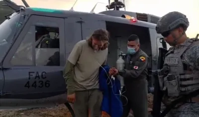 El estadounidense rescatado.