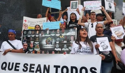 Familiares de los presos políticos.
