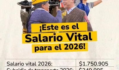 Imagen del aumento del salario mínimo vital.