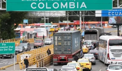 Frontera entre Colombia y Ecuador. 