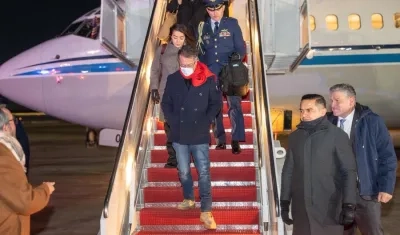 Gustavo Petro llegando a Washington