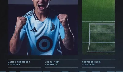 El anuncio del fichaje de James Rodríguez por el Minnesota United.