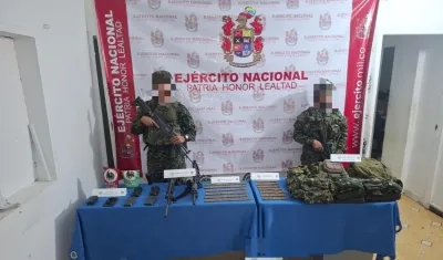 Elementos incautados. 