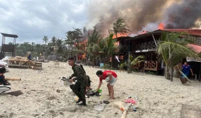 Incendio en Mendihuaca