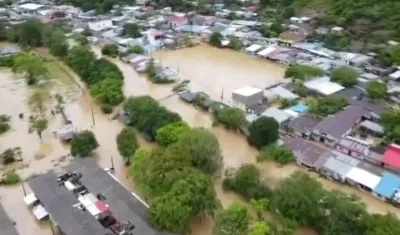 Inundaciones en Montecristo, Bolívar.