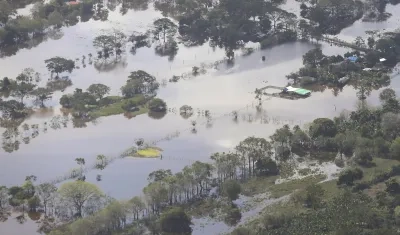 Inundaciones en el departamento de Córdoba. 