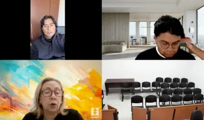 Aspecto de la audiencia preparatoria a juicio de este jueves contra Nicolás Petro. 