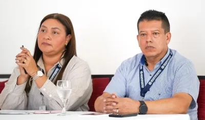 Delegados departamentales de la Registraduría, Magdelis Mogollón y William Malpica.