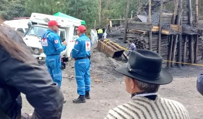 Mina en la que fueron recuperados los cuerpos.