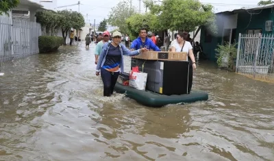 Inundación en Montería.