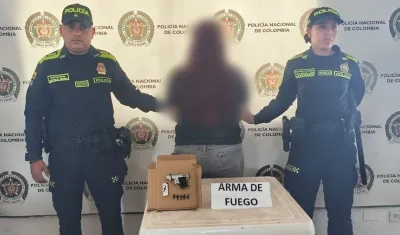 Mujer capturada en Honda, Tolima.