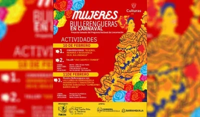 Mujeres bullerengueras en Carnaval.