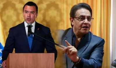 El presidente del Ecuador, Daniel Noboa, y el candidato asesinado Fernando Villavicencio.