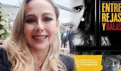 Paula Restrepo y su libro 'Entre rejas y balas'.