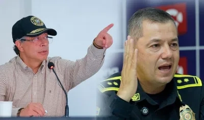 El Presidente Gustavo Petro y el general Edwin Urrego.