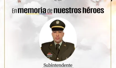 Subintendente Andrés Felipe De la Hoz. 