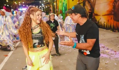 Shakira y el Alcalde Alex Char.