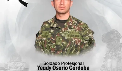 Soldado Yeudy Osorio Córdoba.