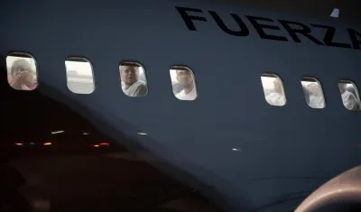 Vuelo humanitario llegando a Bogotá