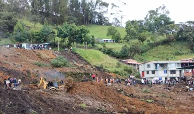 Deslizamiento de tierras en Mallama, Nariño.