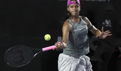 Emiliana Arango durante su partido contra la rusa Anastasia Potapova.