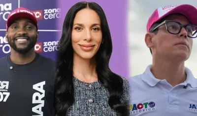 Estefanel Gutiérrez, Fairuz Ospino y Jaime Santamaría.