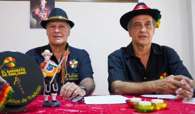 Enrique Vengoechea y Luis Vengoechea, organizadores del Garabato de Emiliano. 