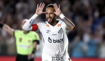 Neymar, delantero brasileño del Santos.