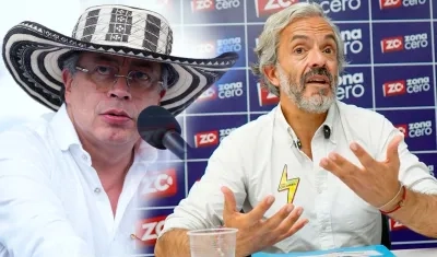 Gustavo Petro y Juan Daniel Oviedo.