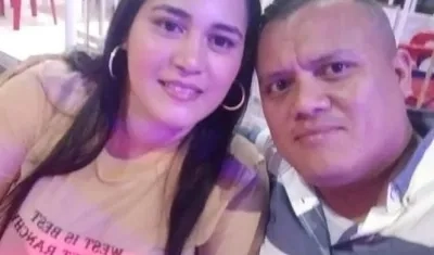Natalia Jhoana Maestre González y su pareja, el expolicía Sergio Andrés León Franco. 