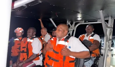 Los tripulantes rescatados.