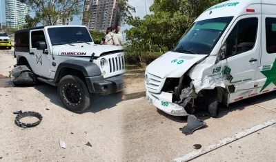 Accidente vía Puerto - Barranquilla. 
