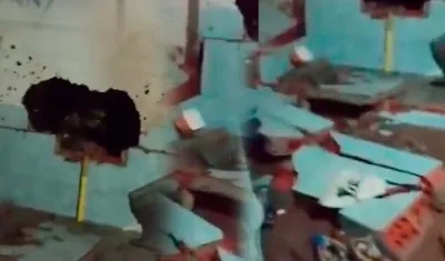 Lugar del atentado en Arenal