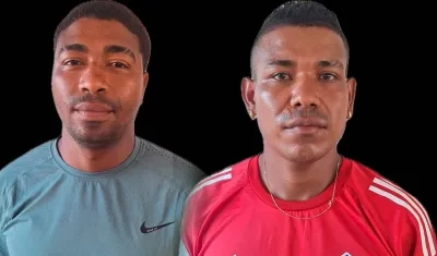 Los dos capturados por parte del Gaula de la Policía. 