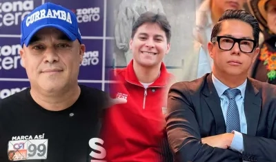 Gonzalo Baute, Camilo Torres y Pedro Flórez.