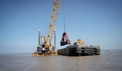 Obras en el Canal del Dique. 