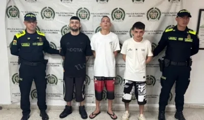 Tres de los capturados. 