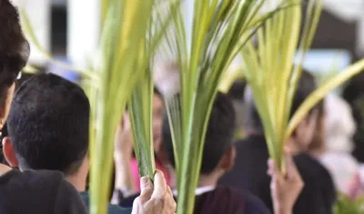 Celebración del Domingo de Ramos.