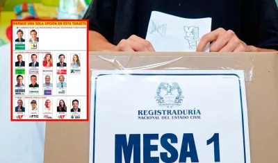 Imagen del tarjetón.