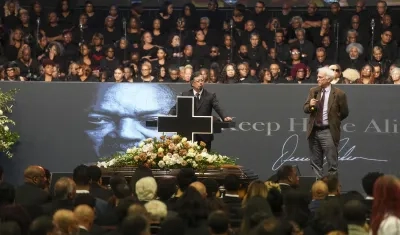 El Presidente Gustavo Petro en los actos fúnebres de Jesse Jackson.