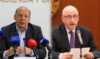 El ministro de Hacienda, Germán Ávila, y el gerente del Banco de la República, Leonardo Villar.