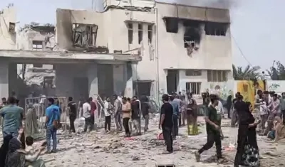 Escuela femenina bombardeada por Estados Unidos e Israel en Irán. 