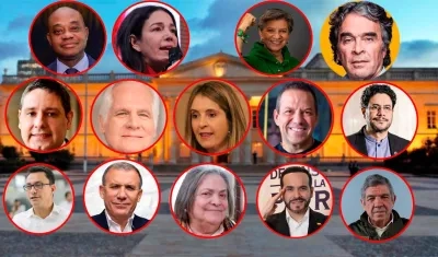 Los 14 candidatos a la Presidencia de la República.