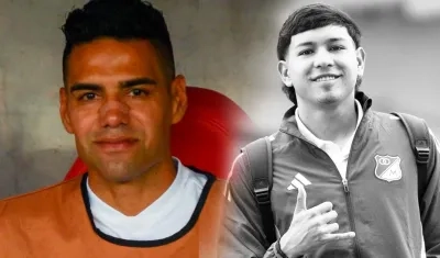 Radamel Falcao y Santiago Castrillón.