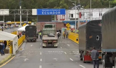 Frontera entre Colombia y Ecuador. 