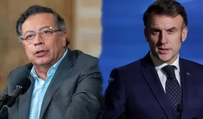 Gustavo Petro y Emmanuel Macron.