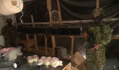 Integrantes del Ejército en Mercaderes, Cauca.