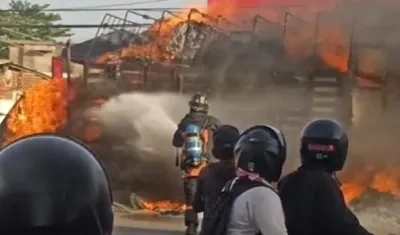 Incendio de vehículo.