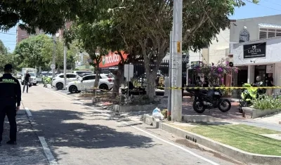 Lugar del atentado a bala en el norte de Barranquilla.