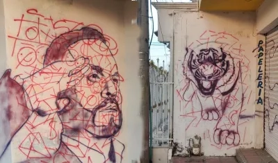 Mural de Abelardo De la Espriella en María La Baja, en Bolívar.